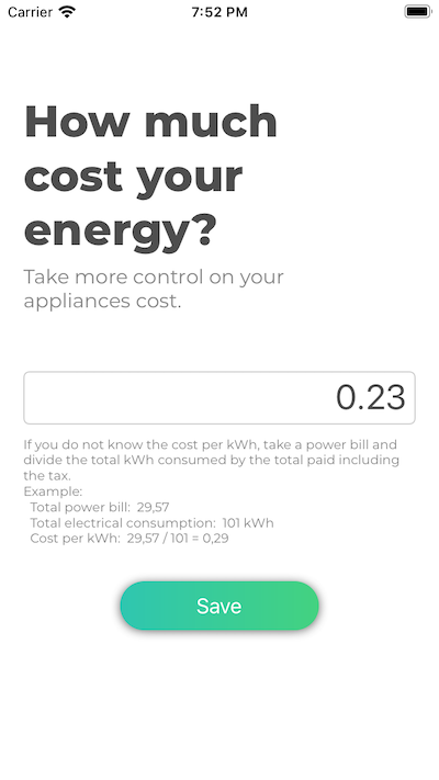 Define the Cost of Energy